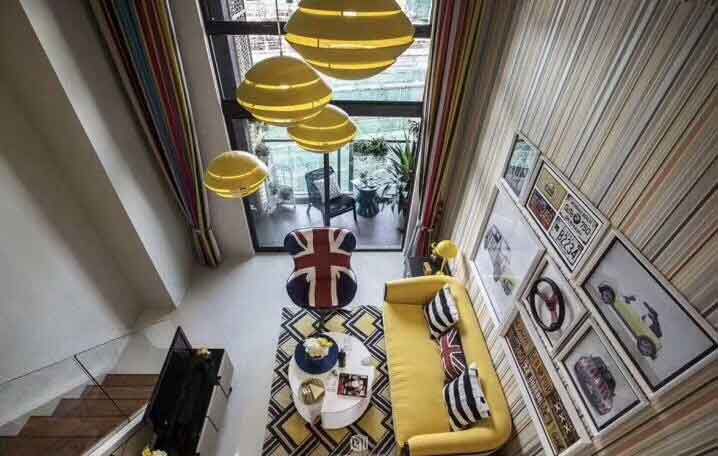 北京裝修案例54平米英倫風(fēng)小復(fù)式